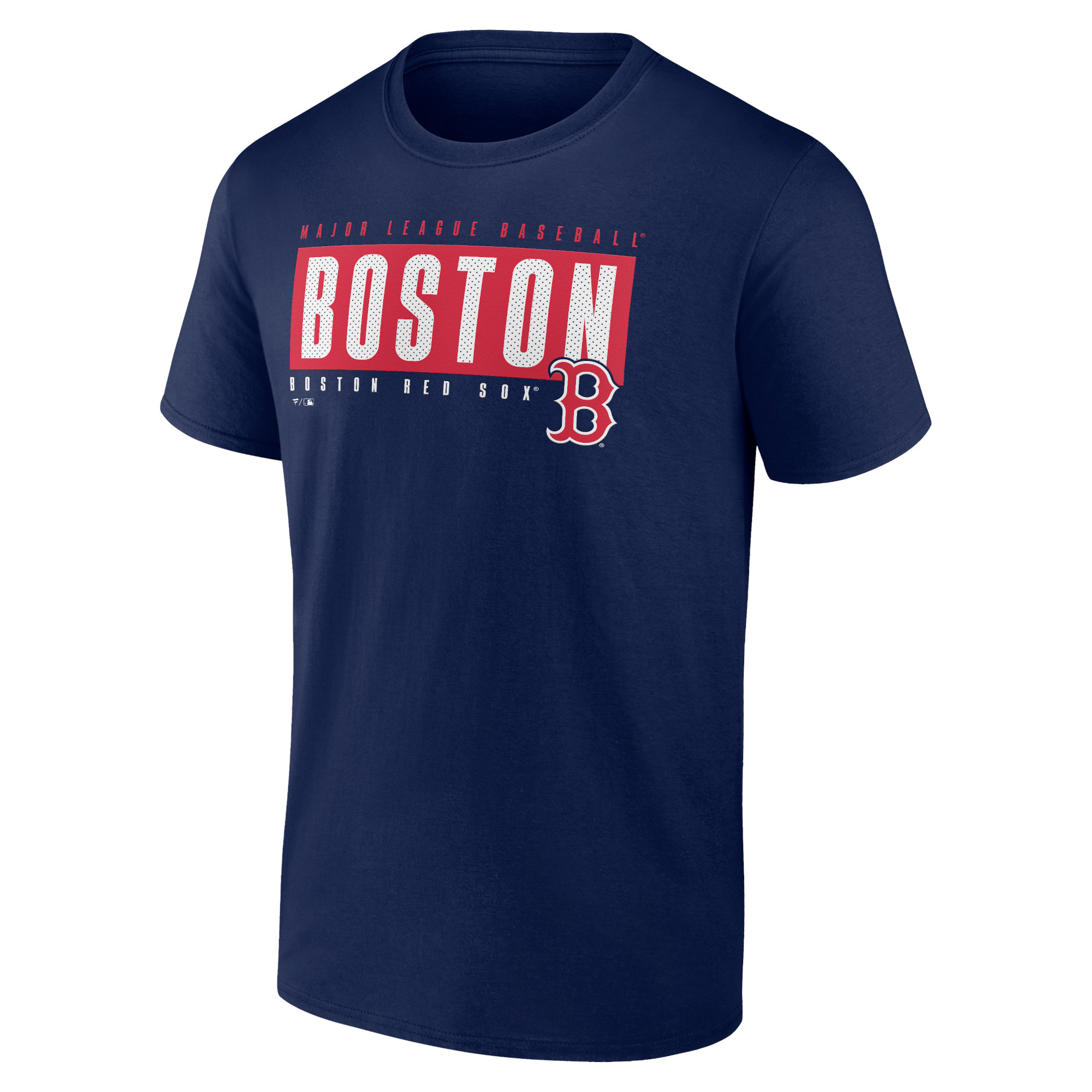 Boston Red Sox Navy Blue Fanatics Blocked Out Shirt