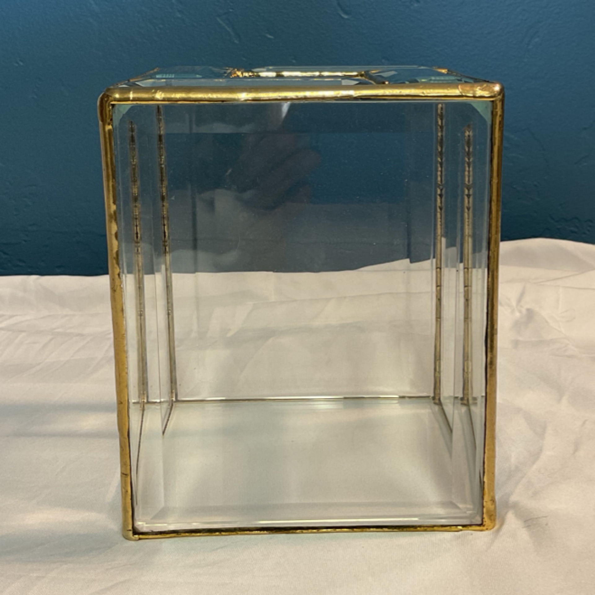 Glass Cube Tissue Box