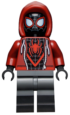 sh0679 Spider-Man (Miles Morales) - Dark Red Hood, Black Lower Legs