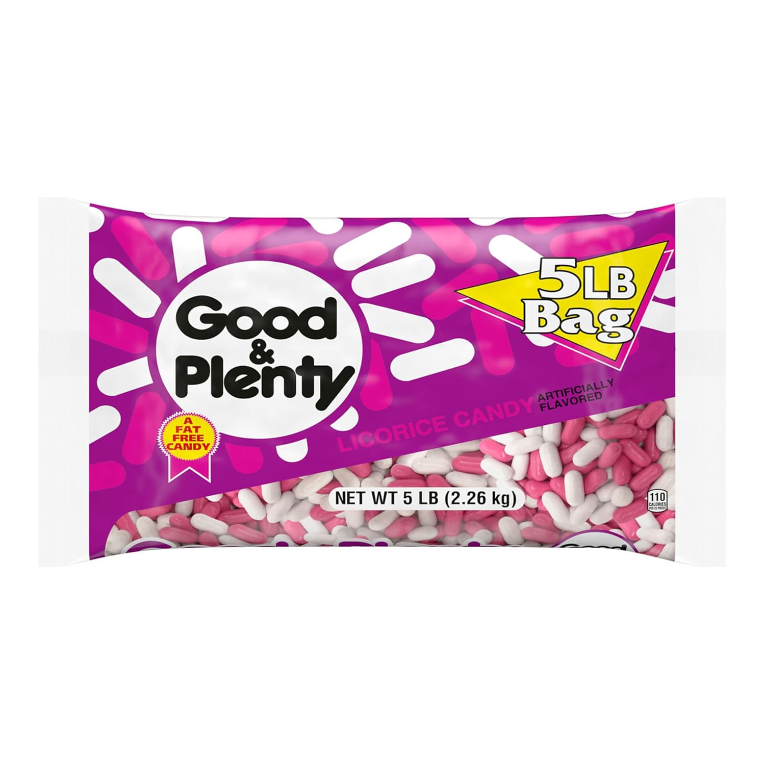 Good & Plenty Licorice Flavored Chewy Candy 5 Pound Bag