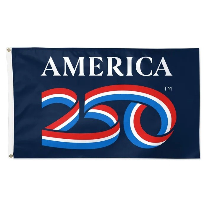 USA 250th Anniversary Deluxe Navy Blue Flag 3x5'