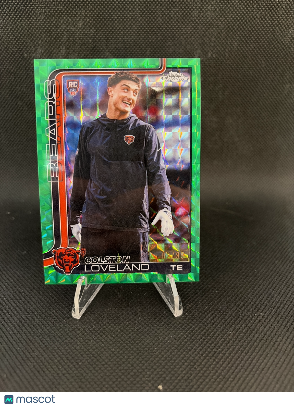 2025 Topps Chrome Colston Loveland Image Variation Green Geometric /99 RC