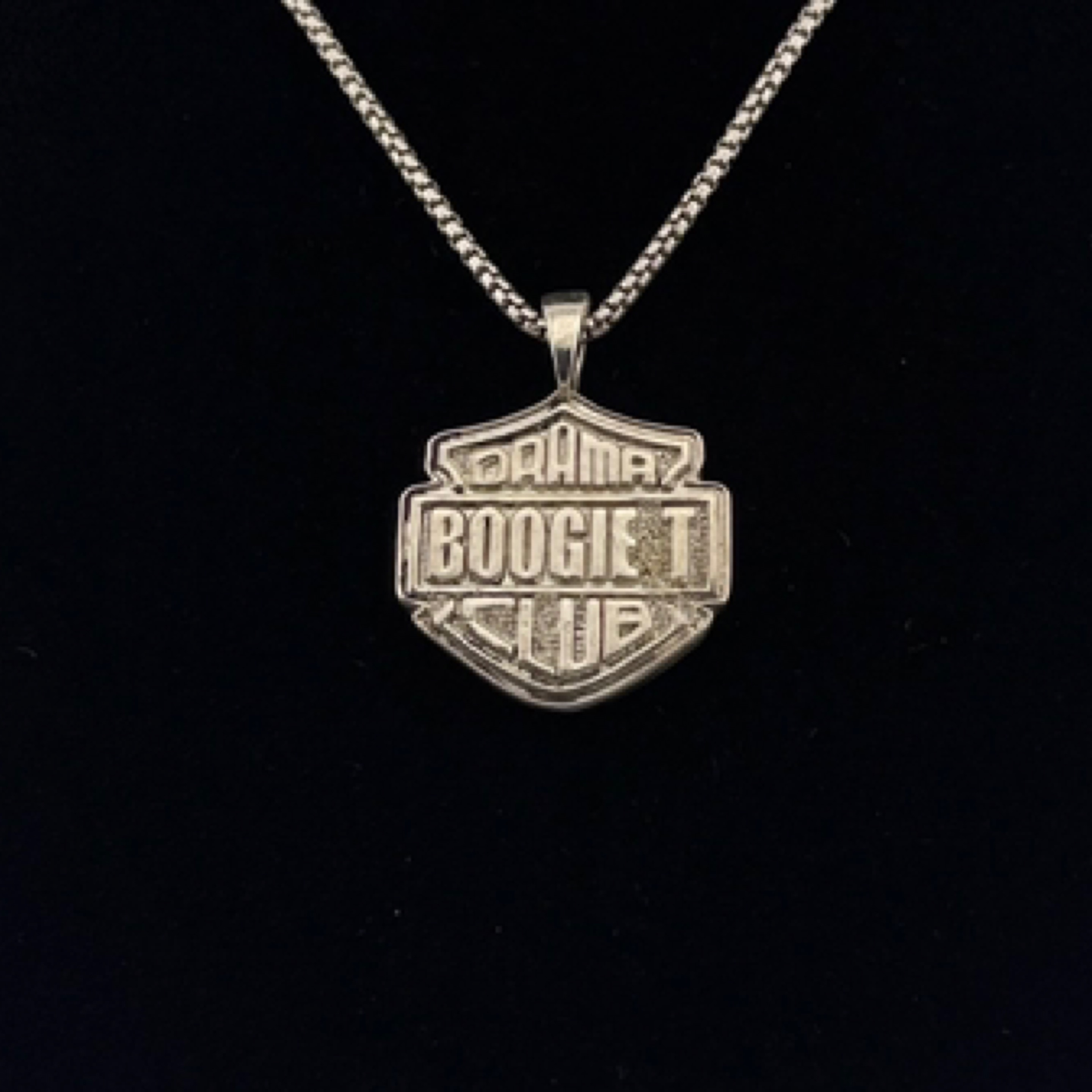 Boogie T Shield Badge Pendant – Sterling Silver