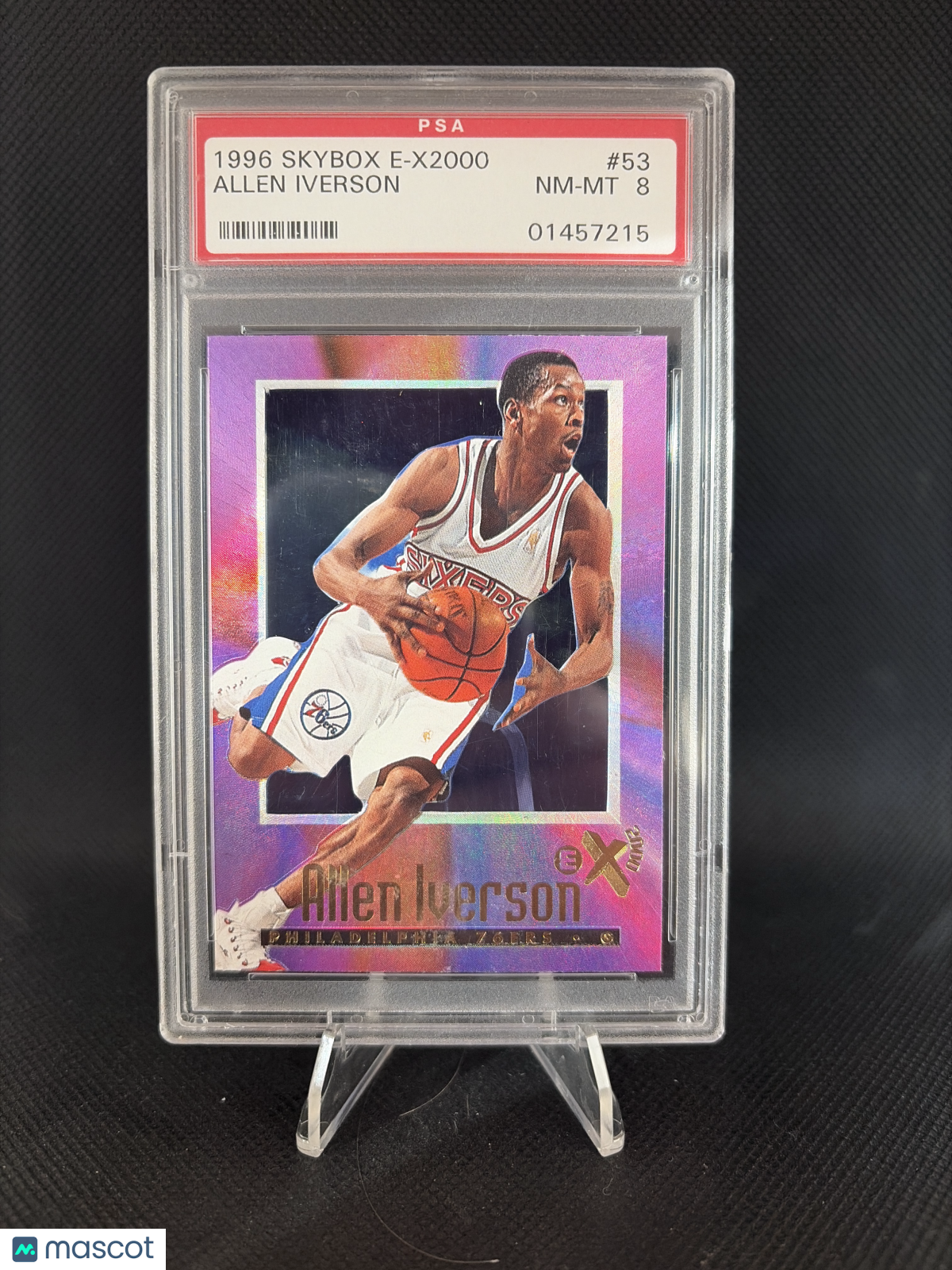 1996 Skybox E-X2000 Allen Iverson #53 PSA 8