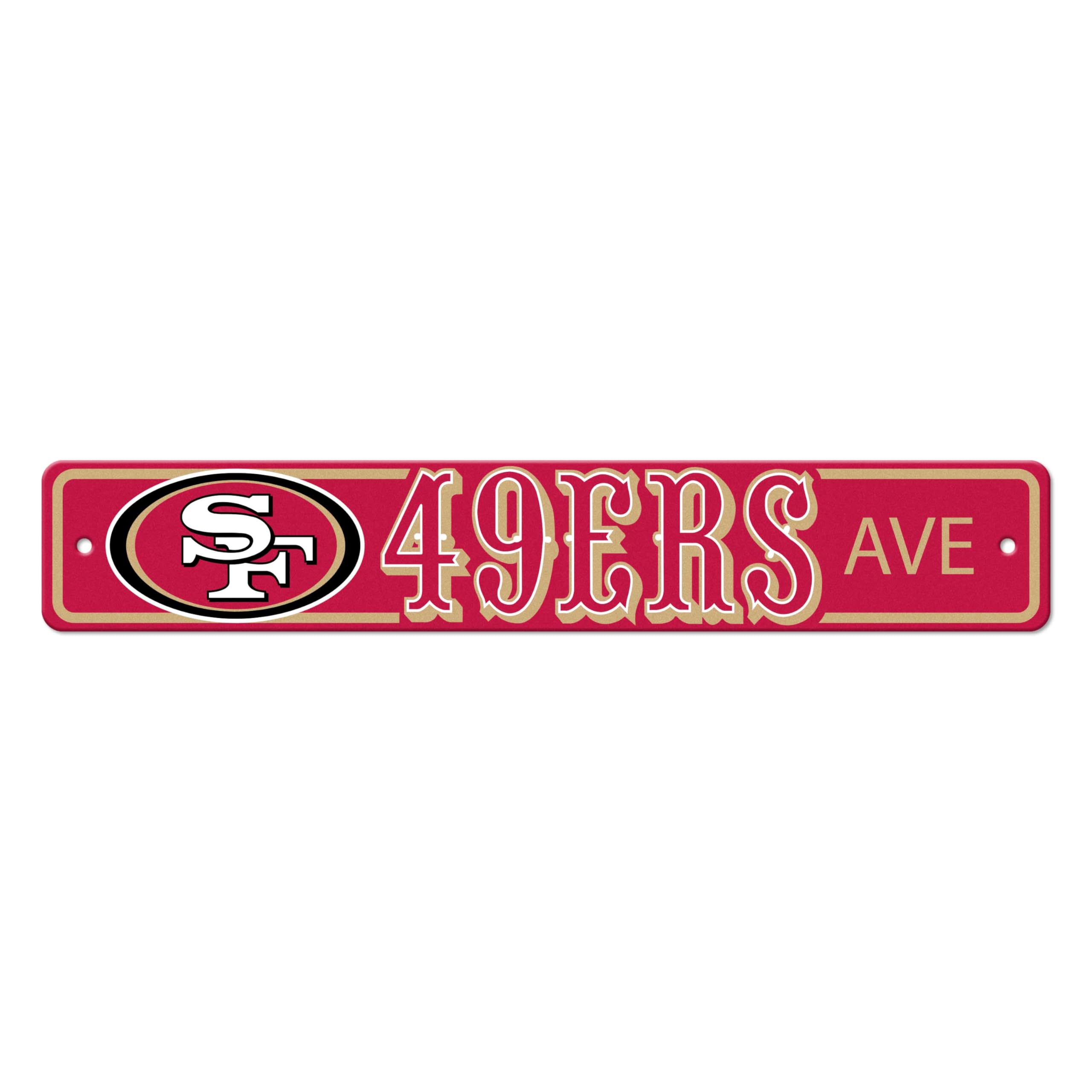 San Francisco 49ers Ave Street Sign 4x24"