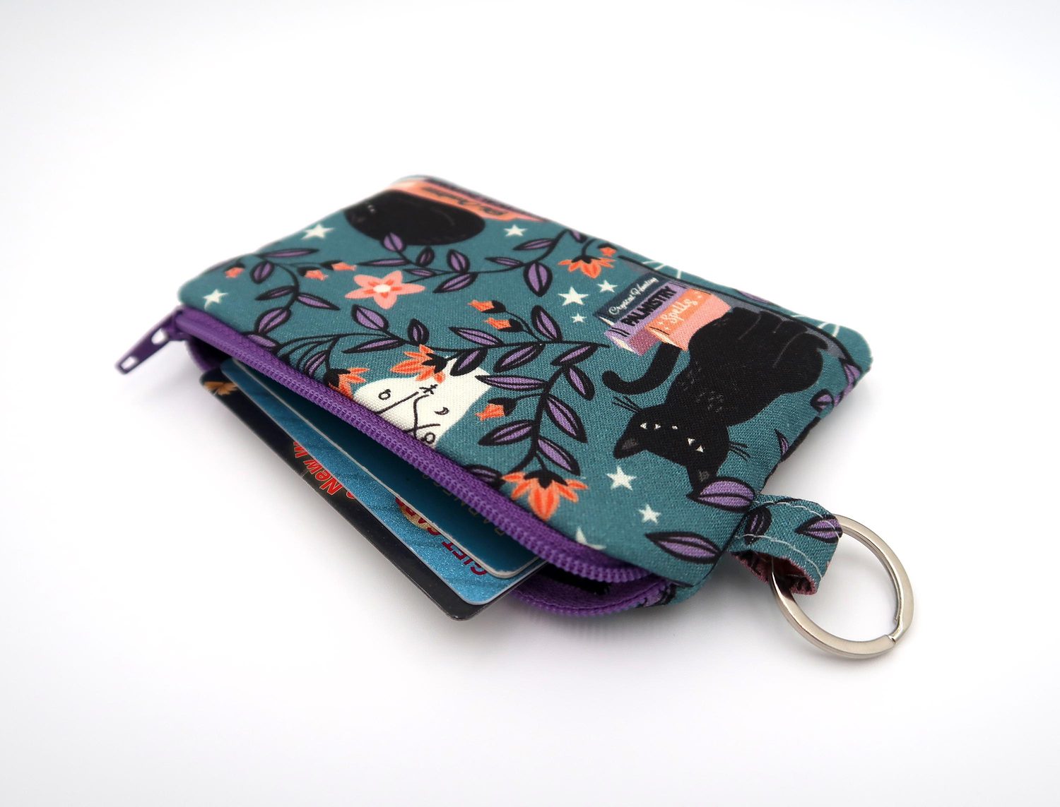 Keychain Pouch – Spellbound Black Cats, photo 4 of 4