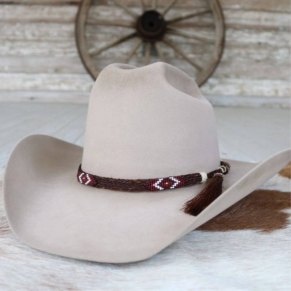 Willow - Red Roan Horsehair Hat Band