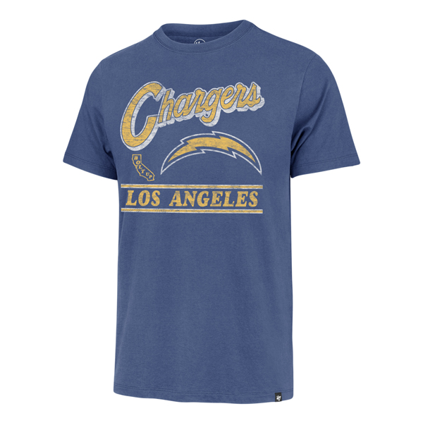 Los Angeles Chargers Cadet Blue Fly '47Brand Franklin Shirt