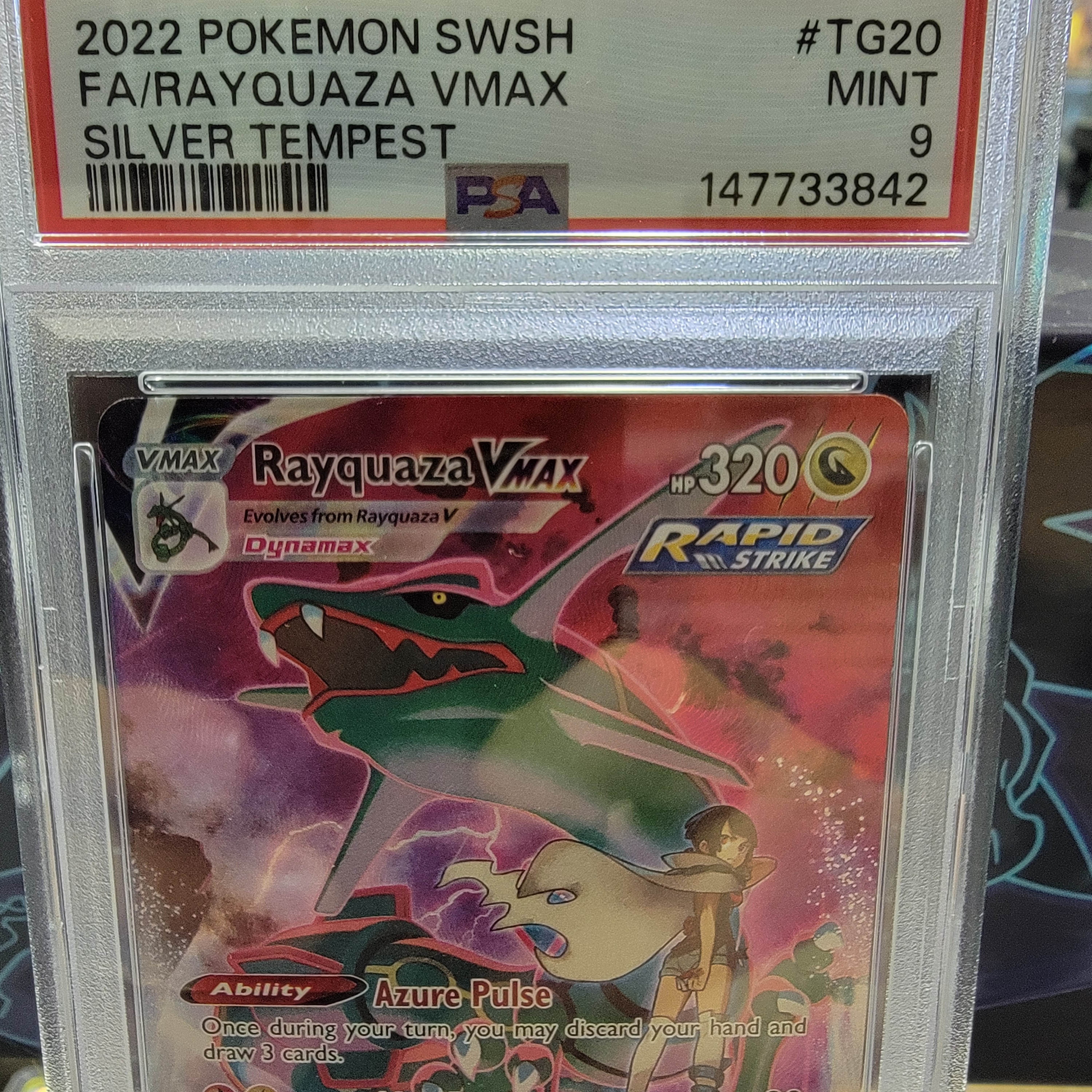 Psa 9 Rayquaza Vmax TG Graded Card 