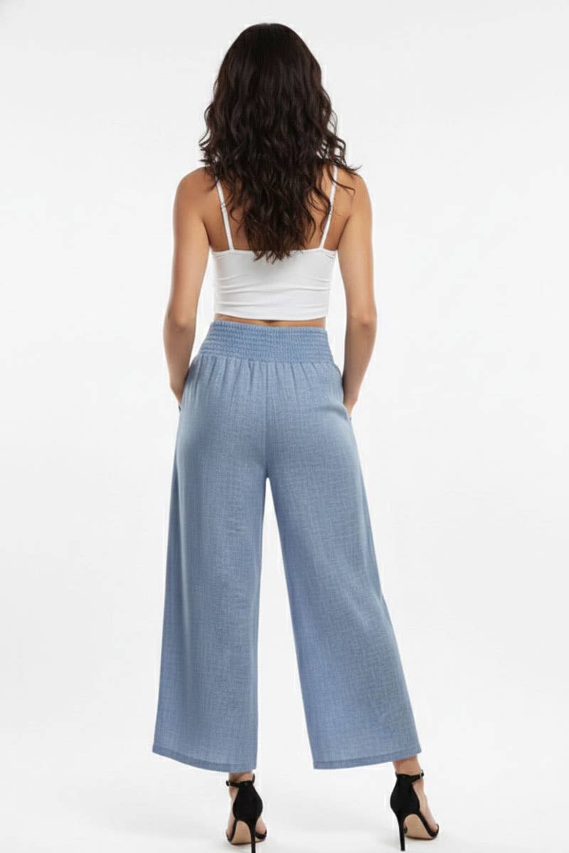 Lightweight High Waisted Wide Leg Lounge Pants
