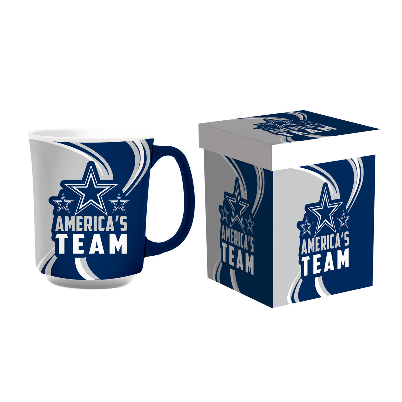 Dallas Cowboys Ceramic Coffee Mug with Matching Box 14oz