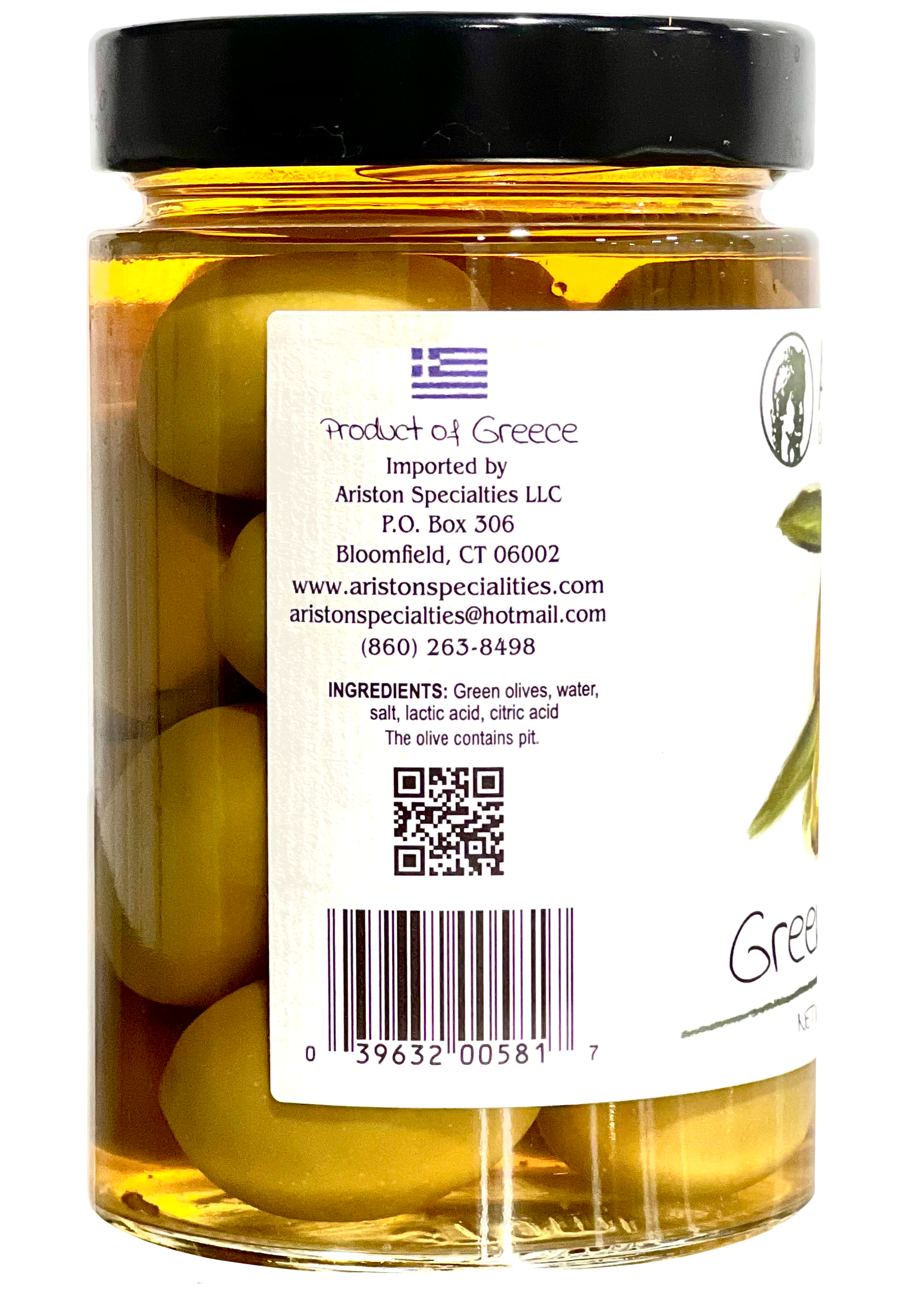 Ariston Green Olives 13.40 oz
