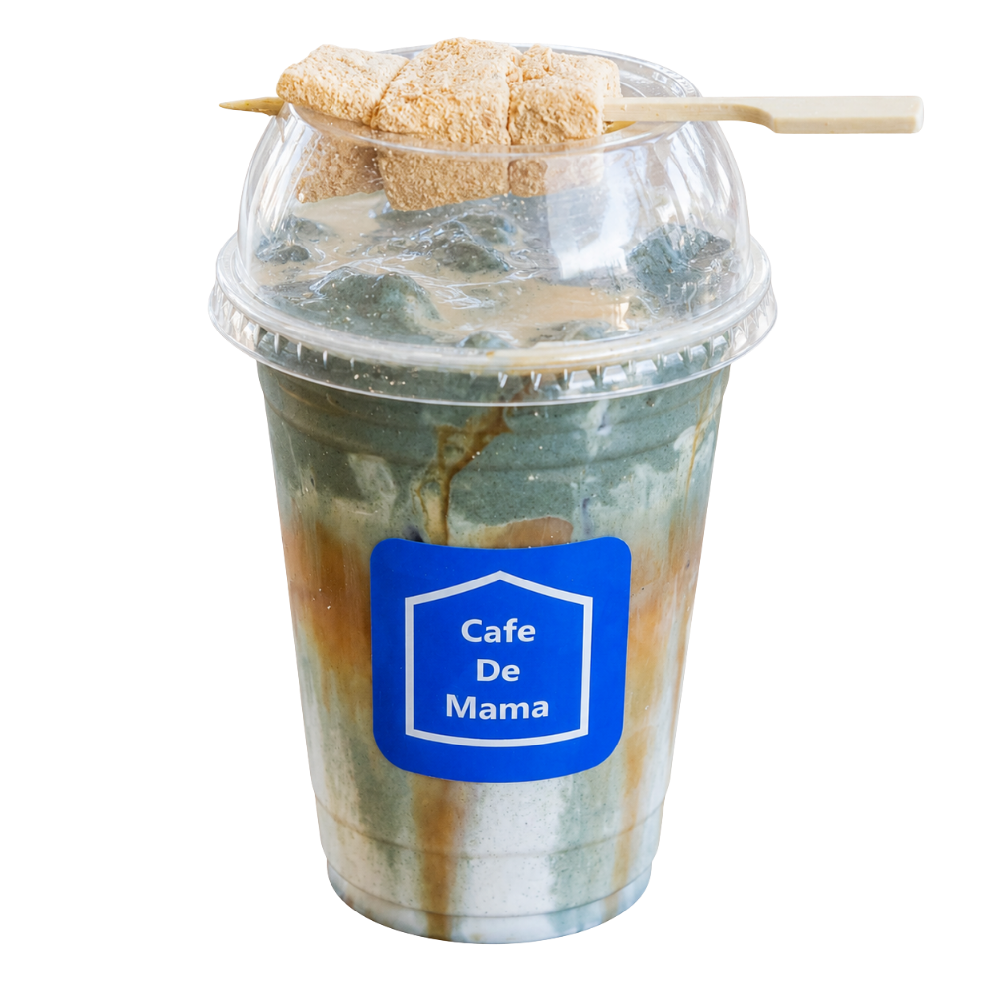 Green Herb Mochi Latte
