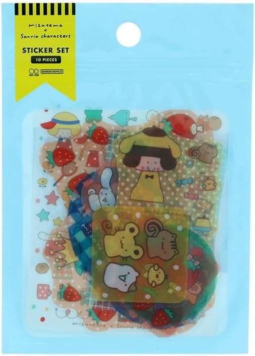 サンスター文具 mizutama サンリオキャラクターズ グッズ ステッカーセット ケース入り ブルー S8818410 キャラクターシール