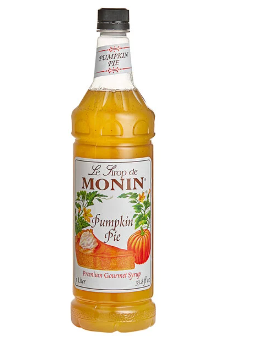 Monin Premium Pumpkin Pie Flavoring Syrup 1 Liter