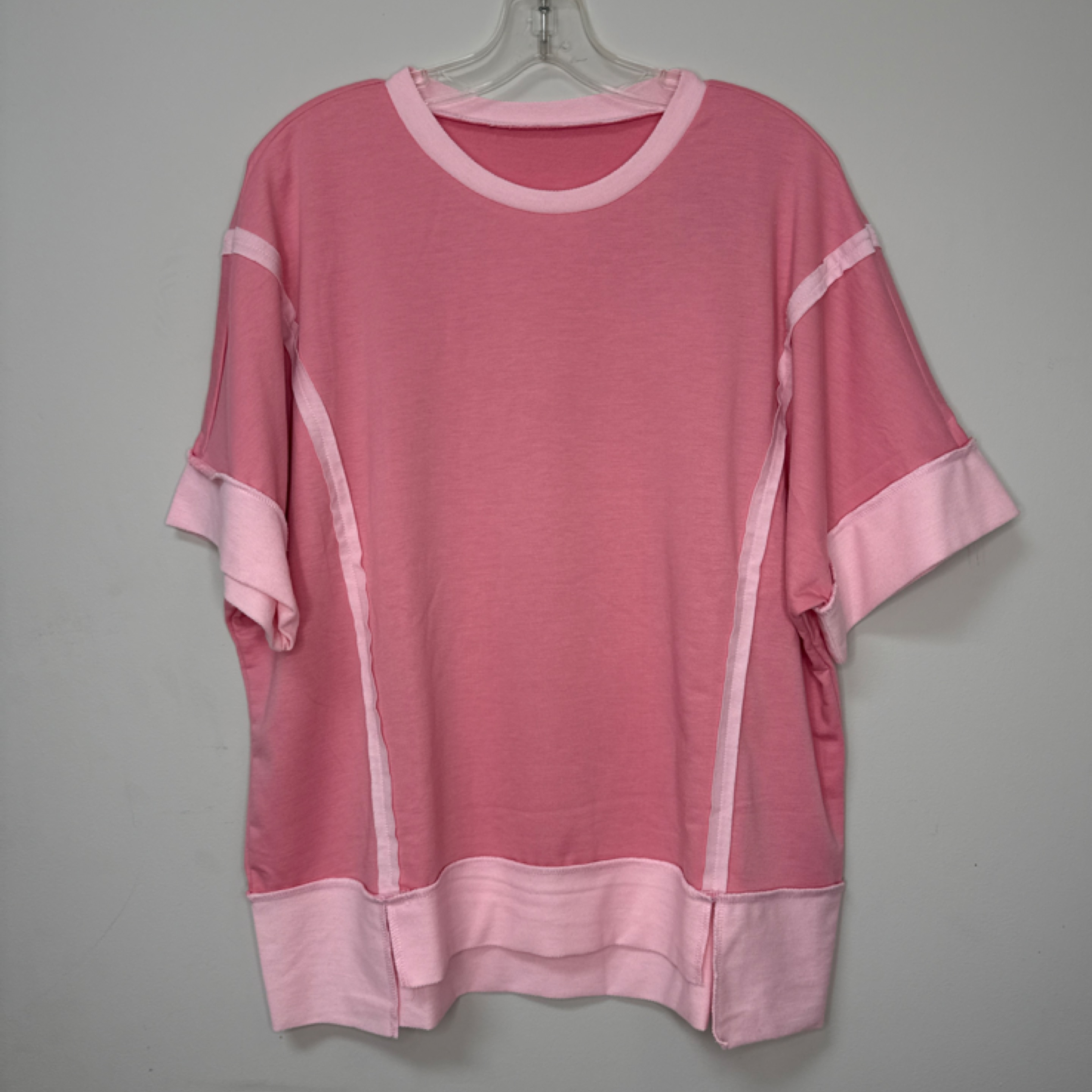 Dear Lover pink raw hem top — Bama Tan boutique, Tuscaloosa AL