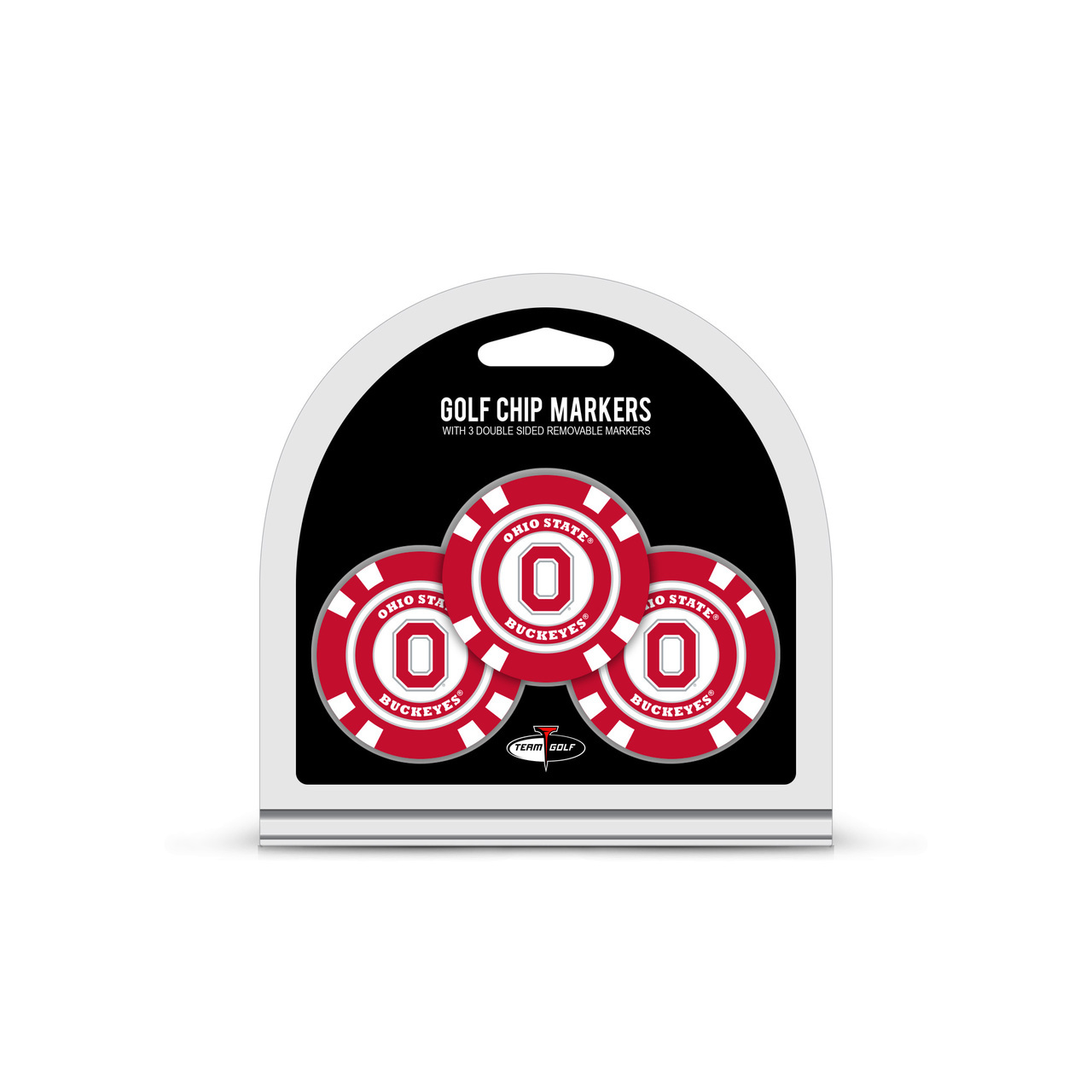 Ohio State Buckeyes Golf Chip with Marker 3 Pack