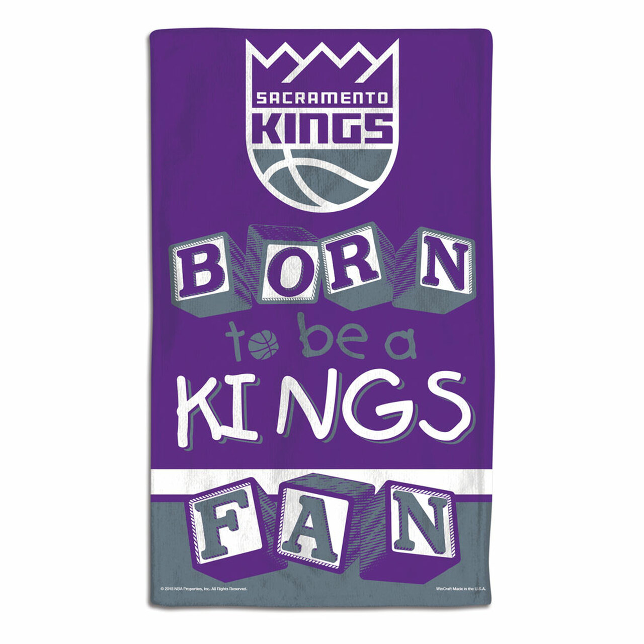 Sacramento Kings Baby Burp Cloth 10x17"