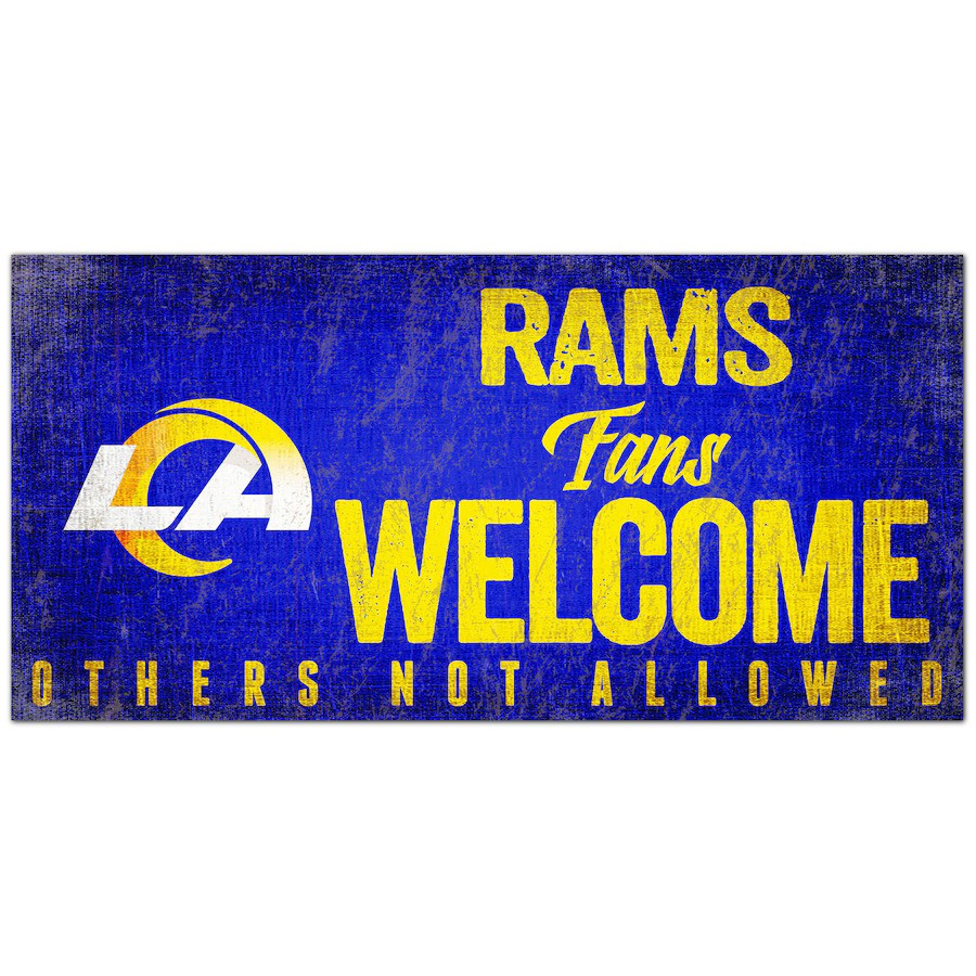 Los Angeles Rams Wood Welcome Sign 12x6"