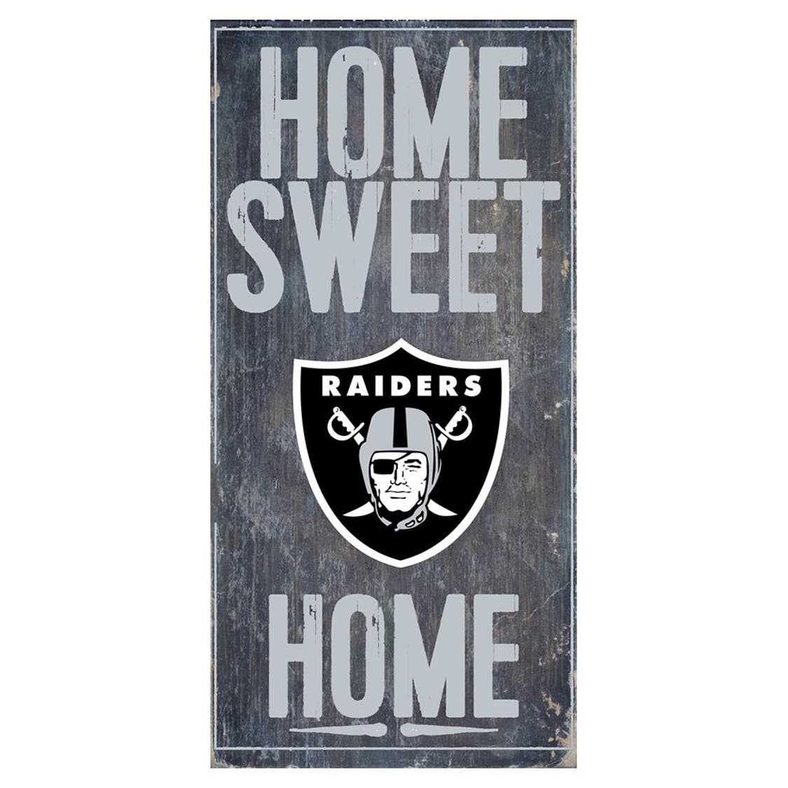 Las Vegas Raiders Wood Home Sweet Home Sign 6x12"