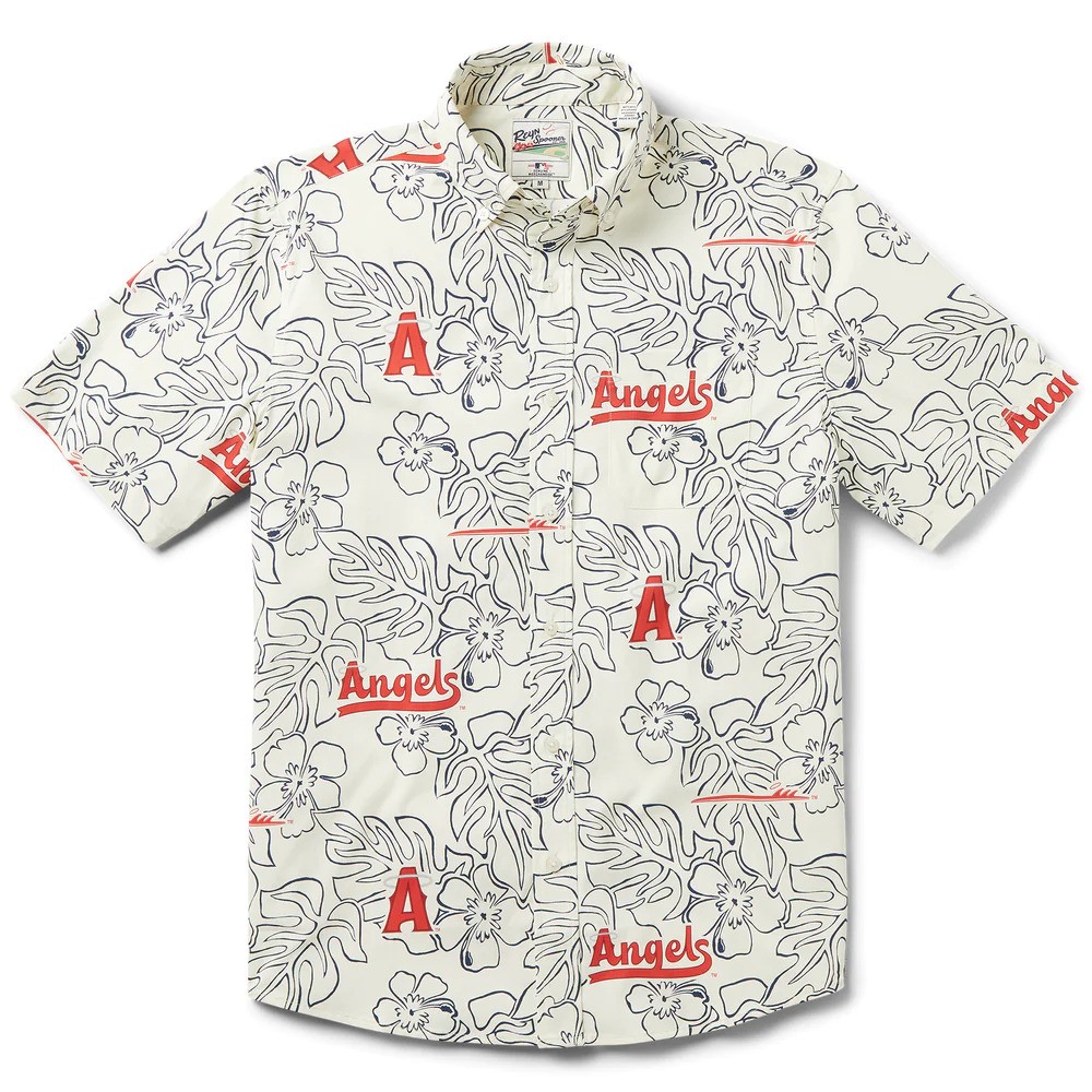 Los Angeles Angels Cream City Connect Reyn Spooner Hawaiian Shirt