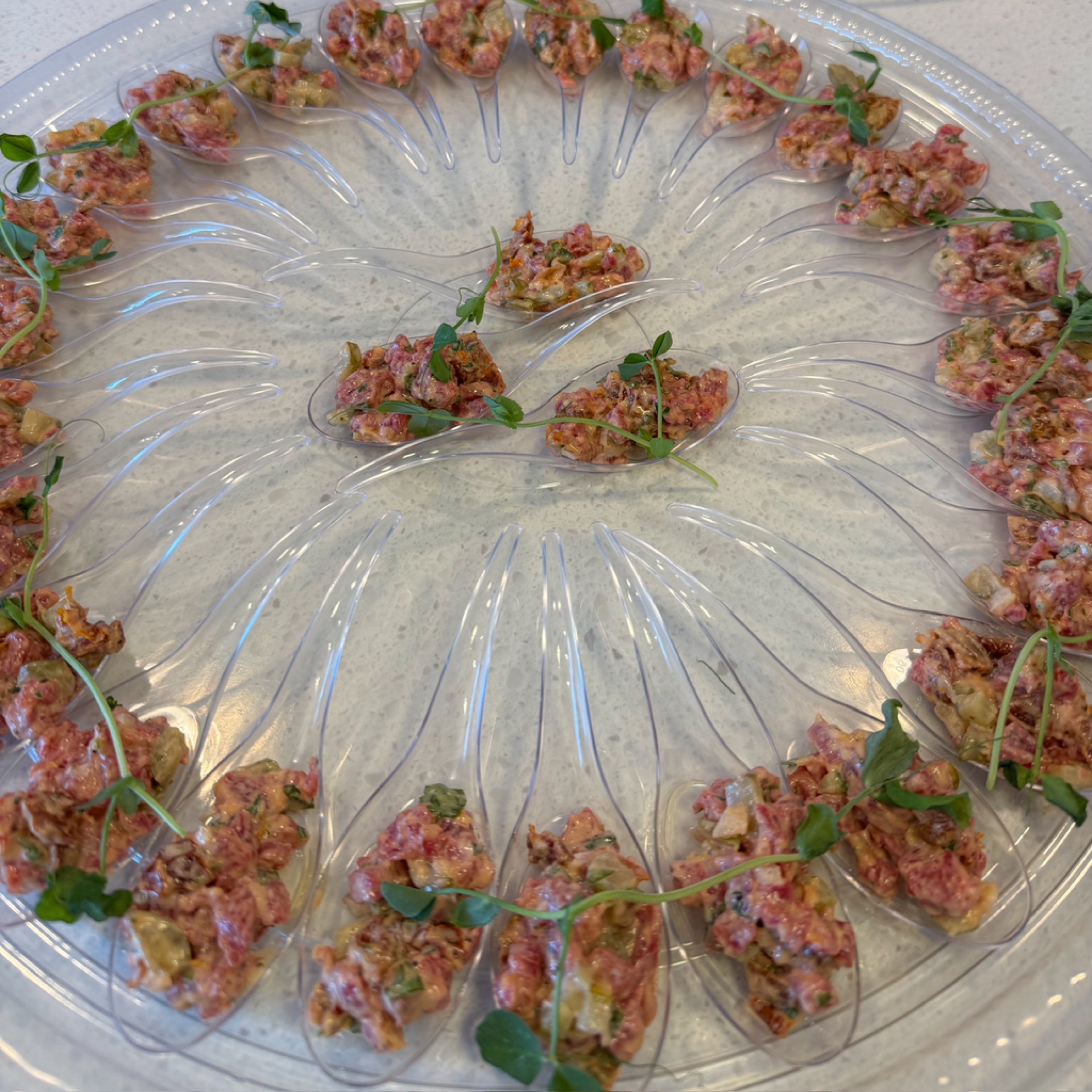 Beef tartare platter