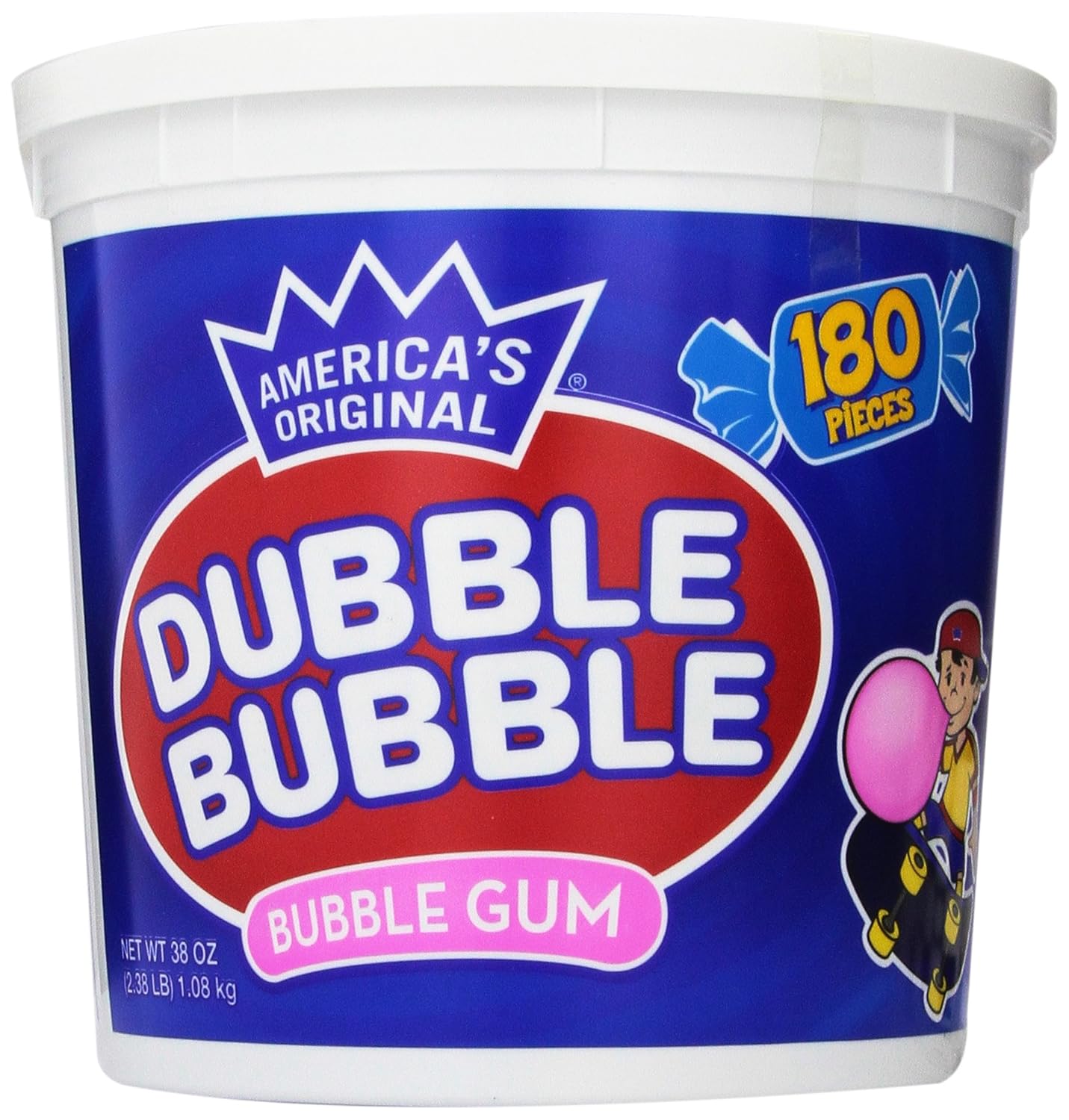 Dubble Bubble Gum 180 Piece tub