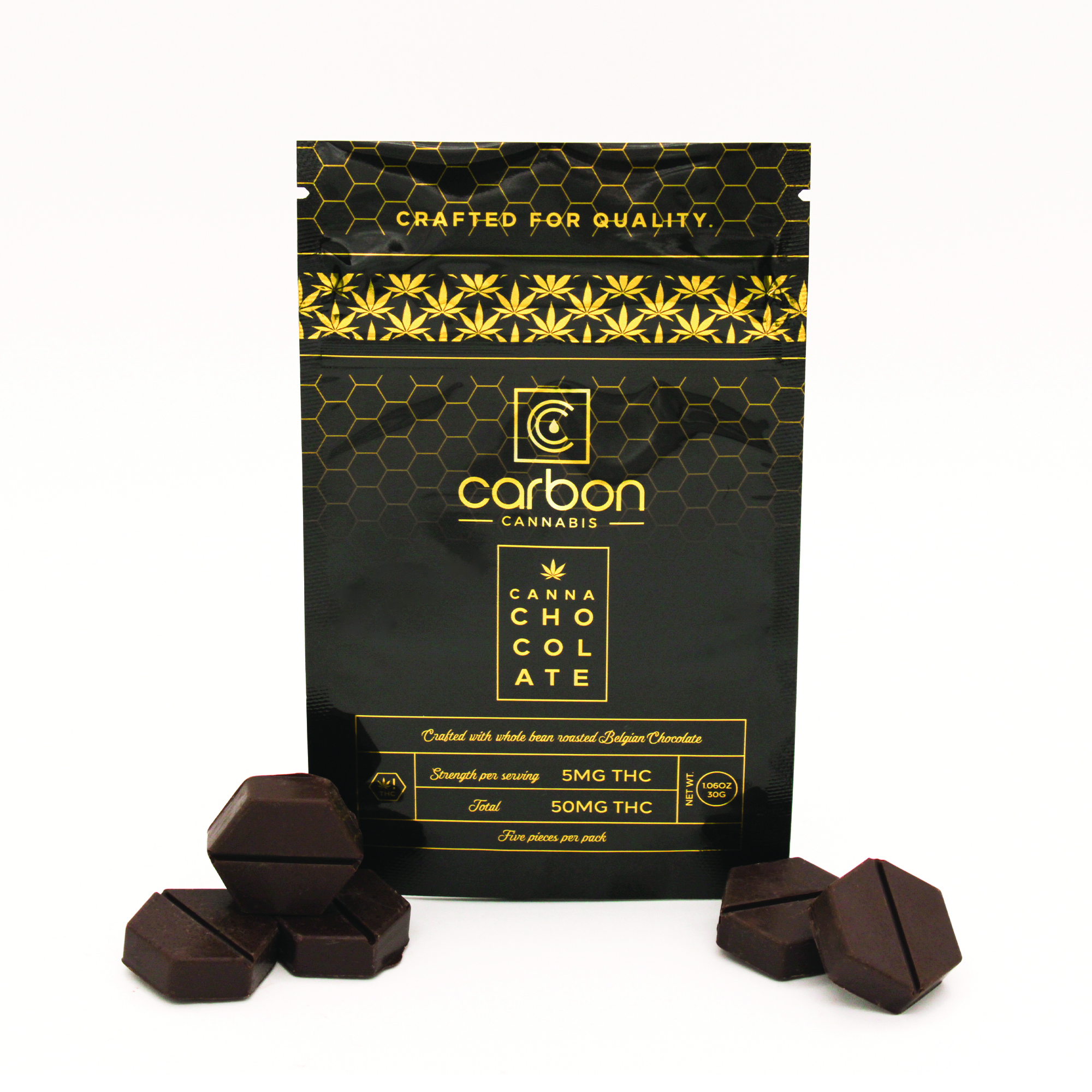 Carbon Cannabis Chocolate 5 Pack - Regular