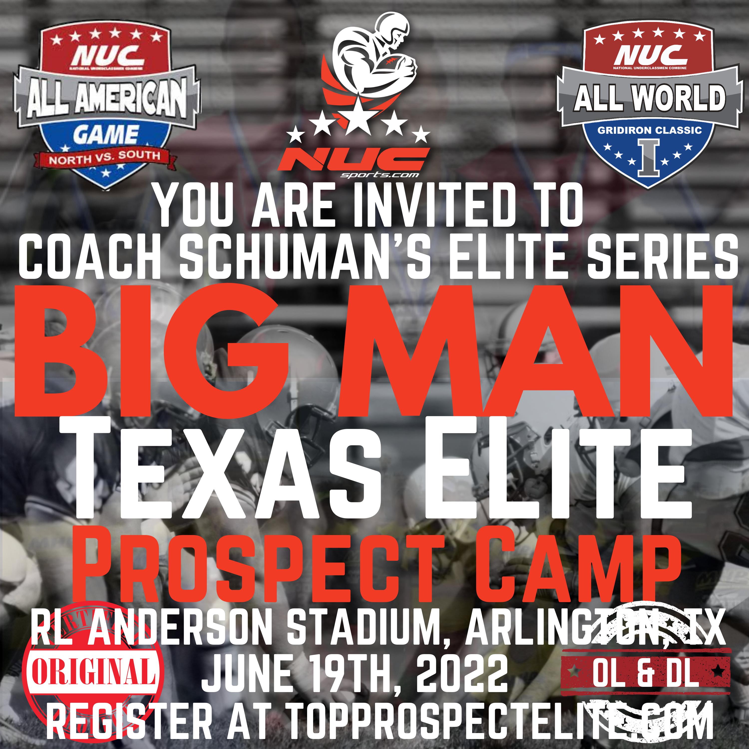 Coach Schuman's Big Man Elite Texas Camp & Prospect Showdown, June 19th, 2022 RL Anderson Stadium, Arlington, TX