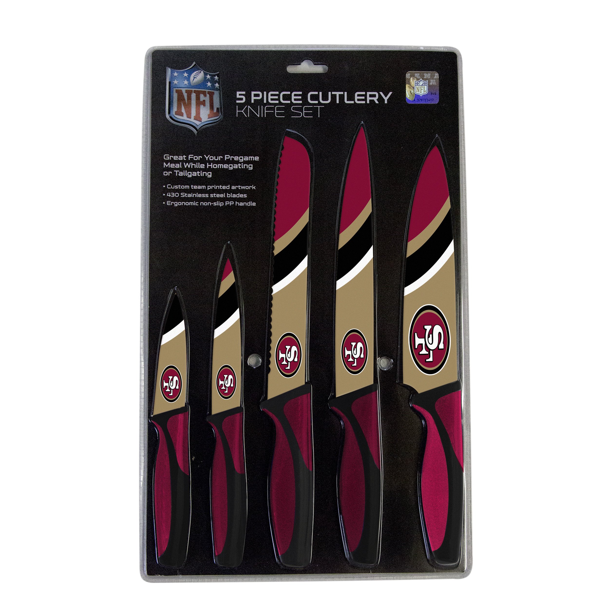 San Francisco 49ers Kitchen Knife Set - 5 Pack