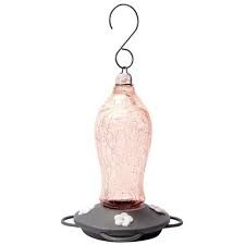 Nature's Way Artisan Hummingbird Feeder, Crackle Blush