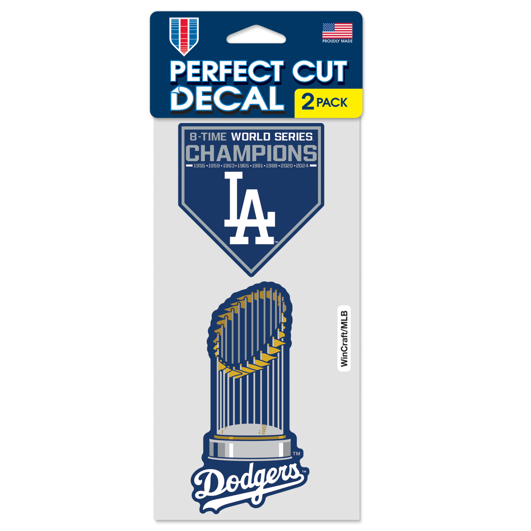 Los Angeles Dodgers 2024 World Series Champions Perfect Cut Decal 4x8"