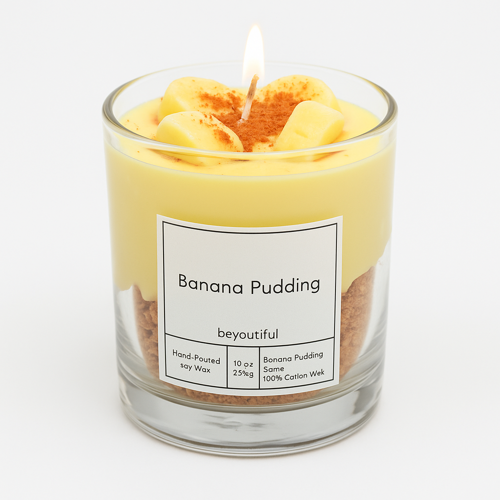 Banana Pudding Dessert Candle