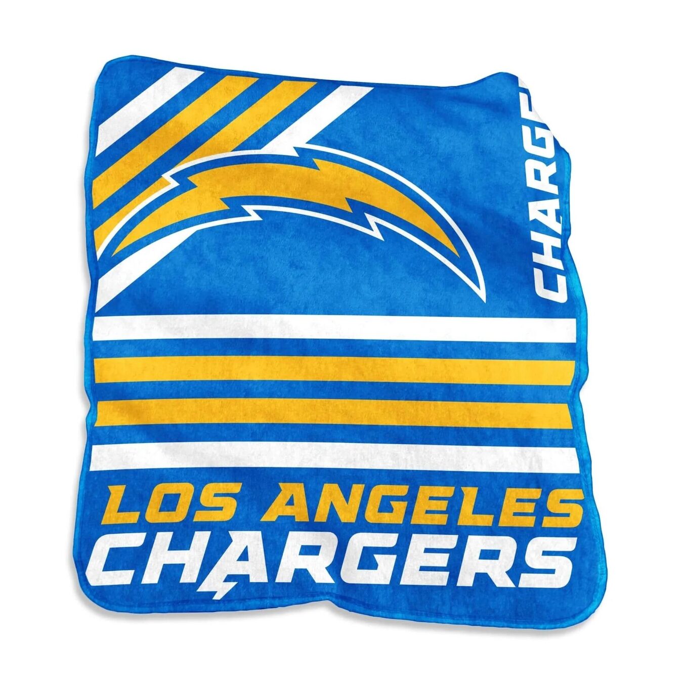Los Angeles Chargers Team Stripe Raschel Throw Blanket 50x60"