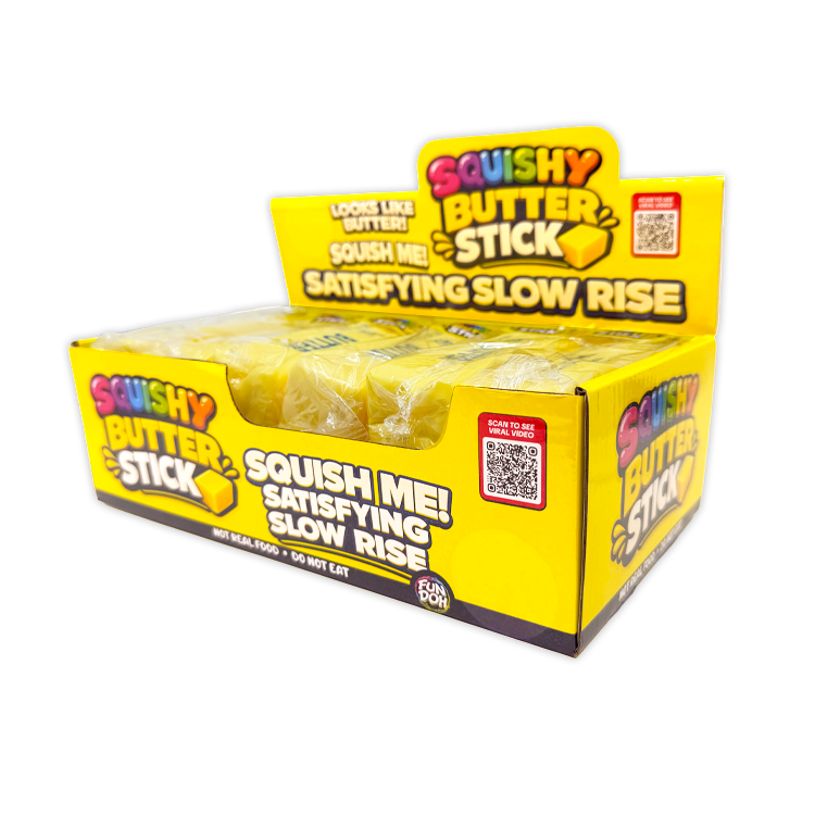 Fun Doh 6" Butter Stick Slow-Rise Squishy Toy - 12/Display: Wholesale Price