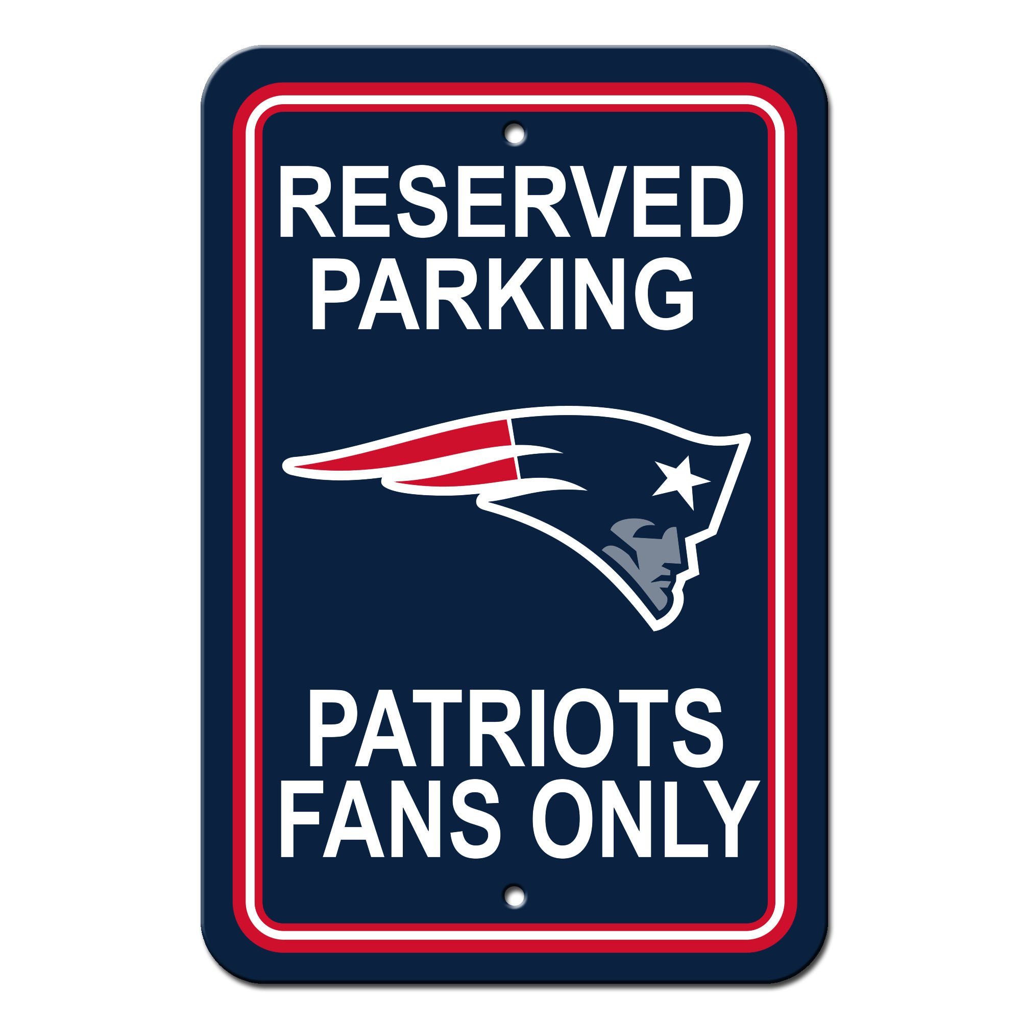 New England Patriots Sign Reserved Parking Sign 12x18"