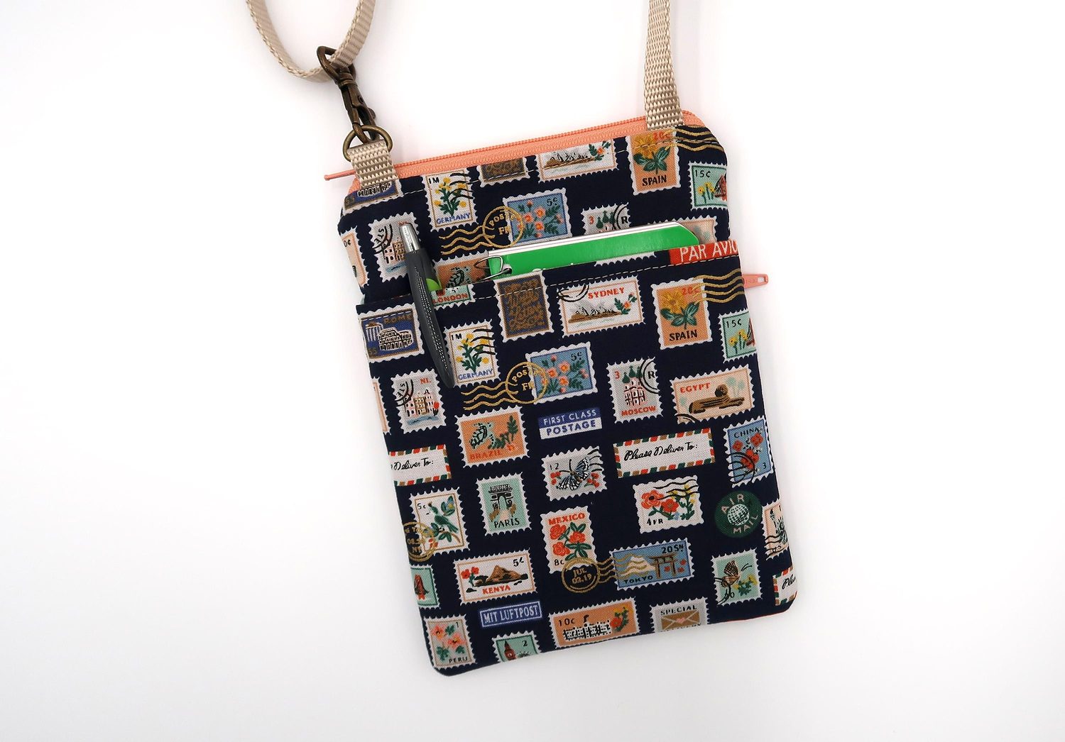 Small Crossbody Bag – Postage Stamps, photo 10 of 11