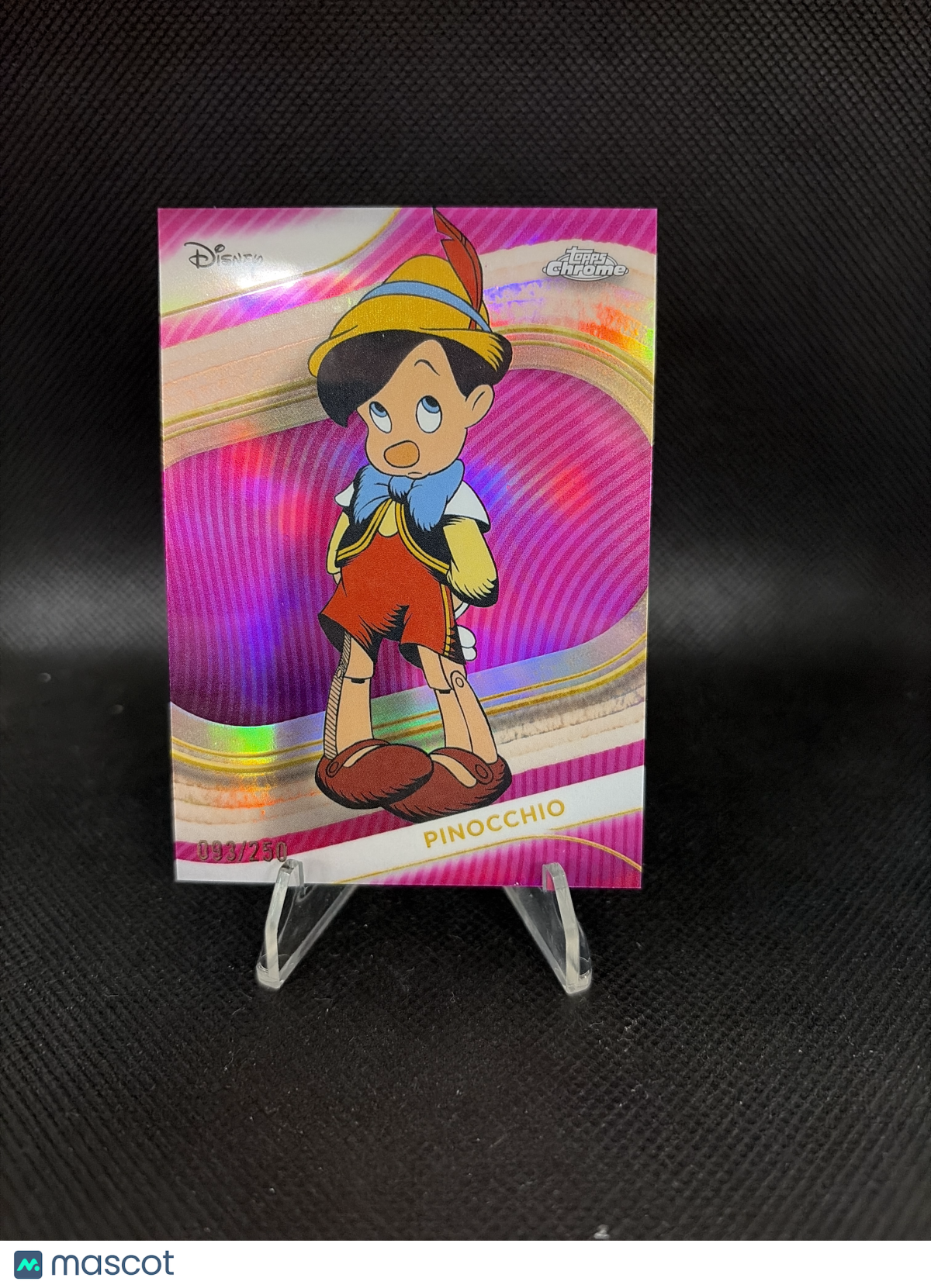 2025 Topps Chrome Disney 100 Pinocchio Pink Refractor /250