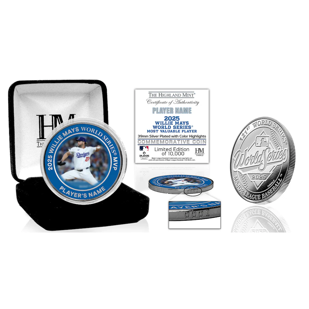 Los Angeles Dodgers Yoshinobu Yamamoto 2025 World Series MVP Silver Coin