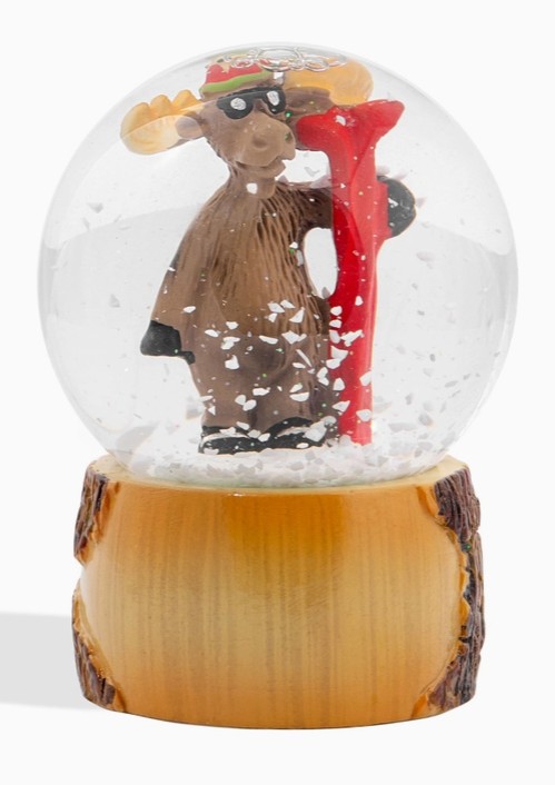 Ski Moose Snow globe