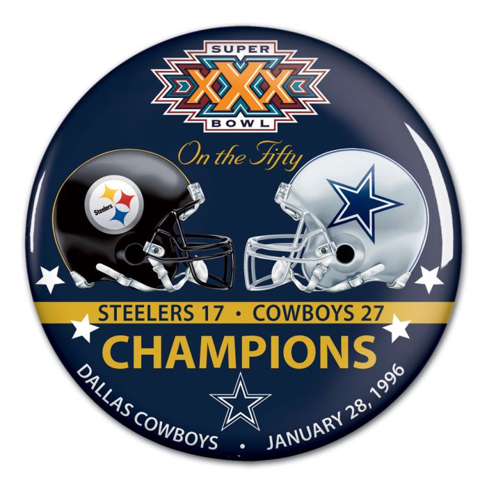 Dallas Cowboys Super Bowl XXX Champions Button
