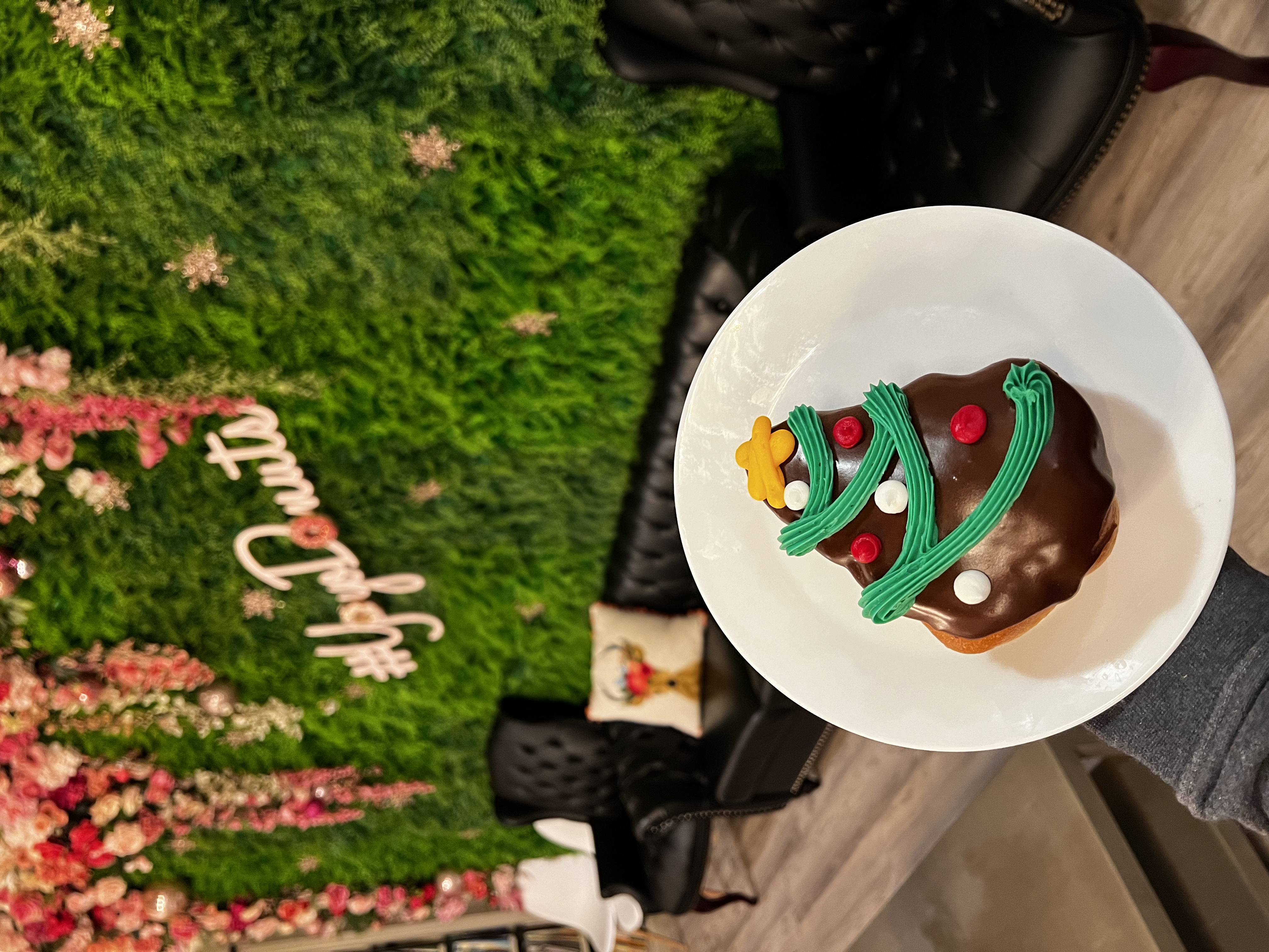 Christmas themed donuts