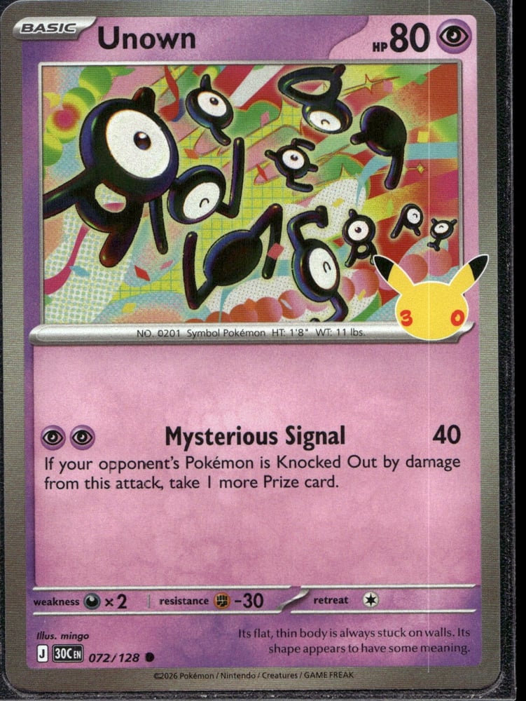 Unown - 30TH 72/128