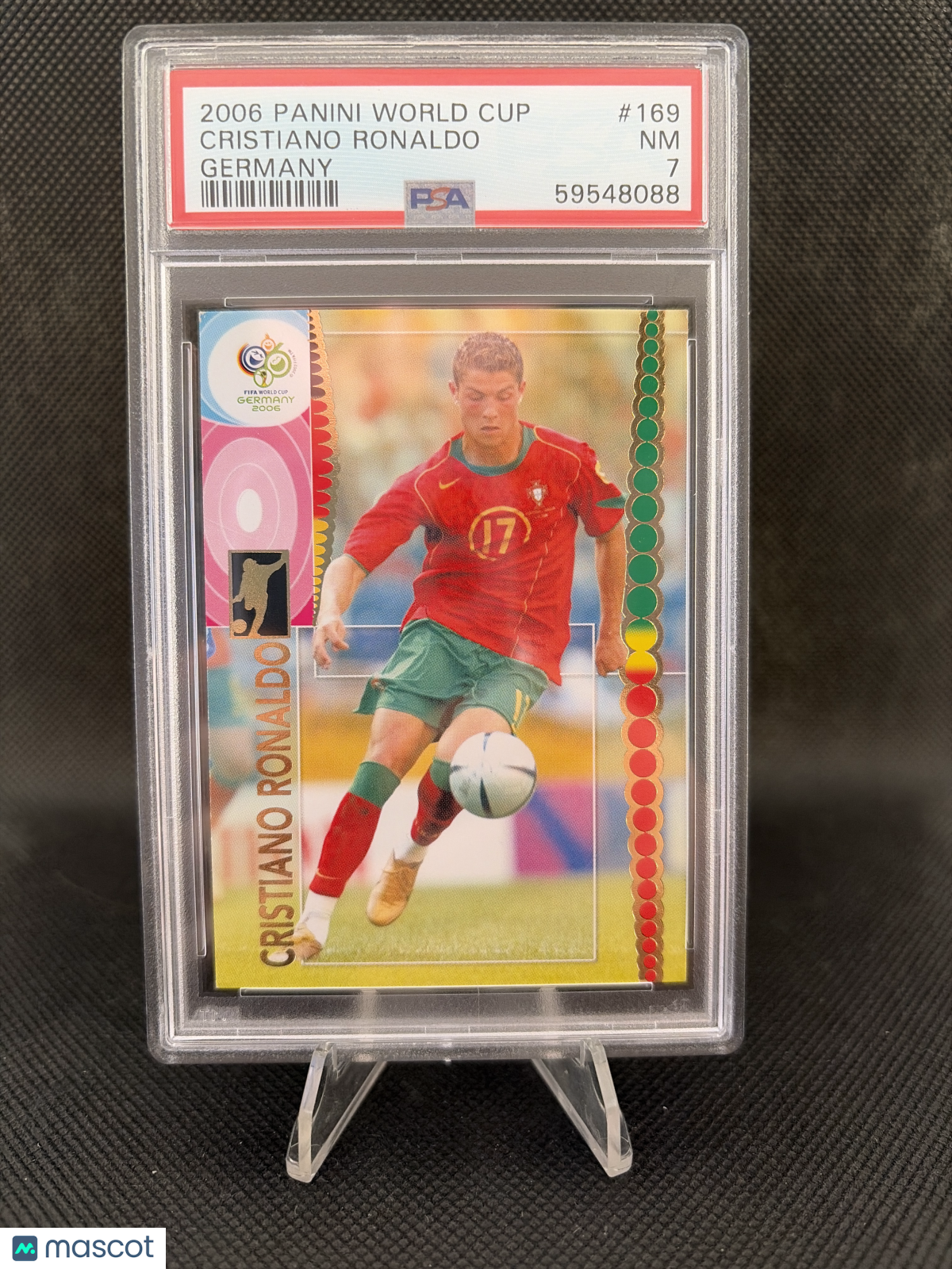 2006 Panini World Cup Germany Cristiano Ronaldo #169 PSA 7