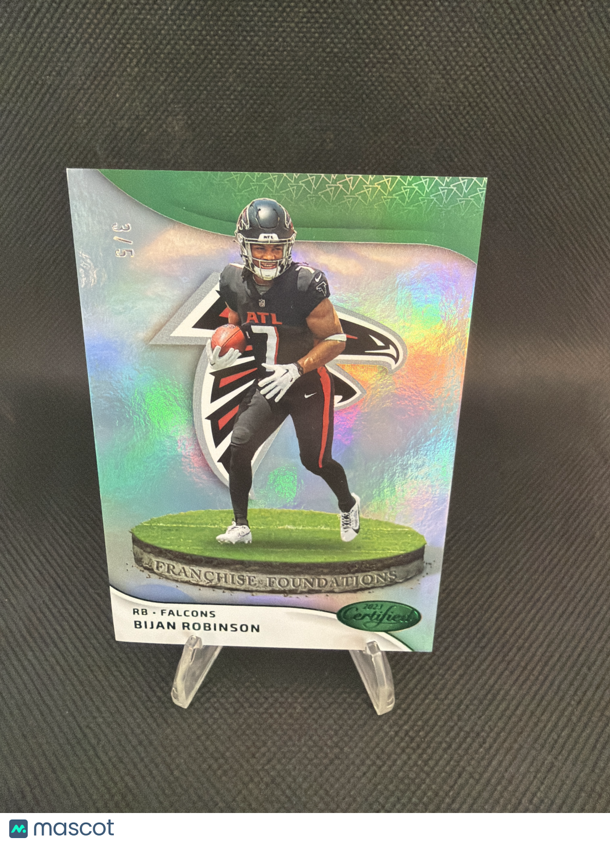 2023 Panini Certified Franchise Foundations Bijan Robinson Green /5
