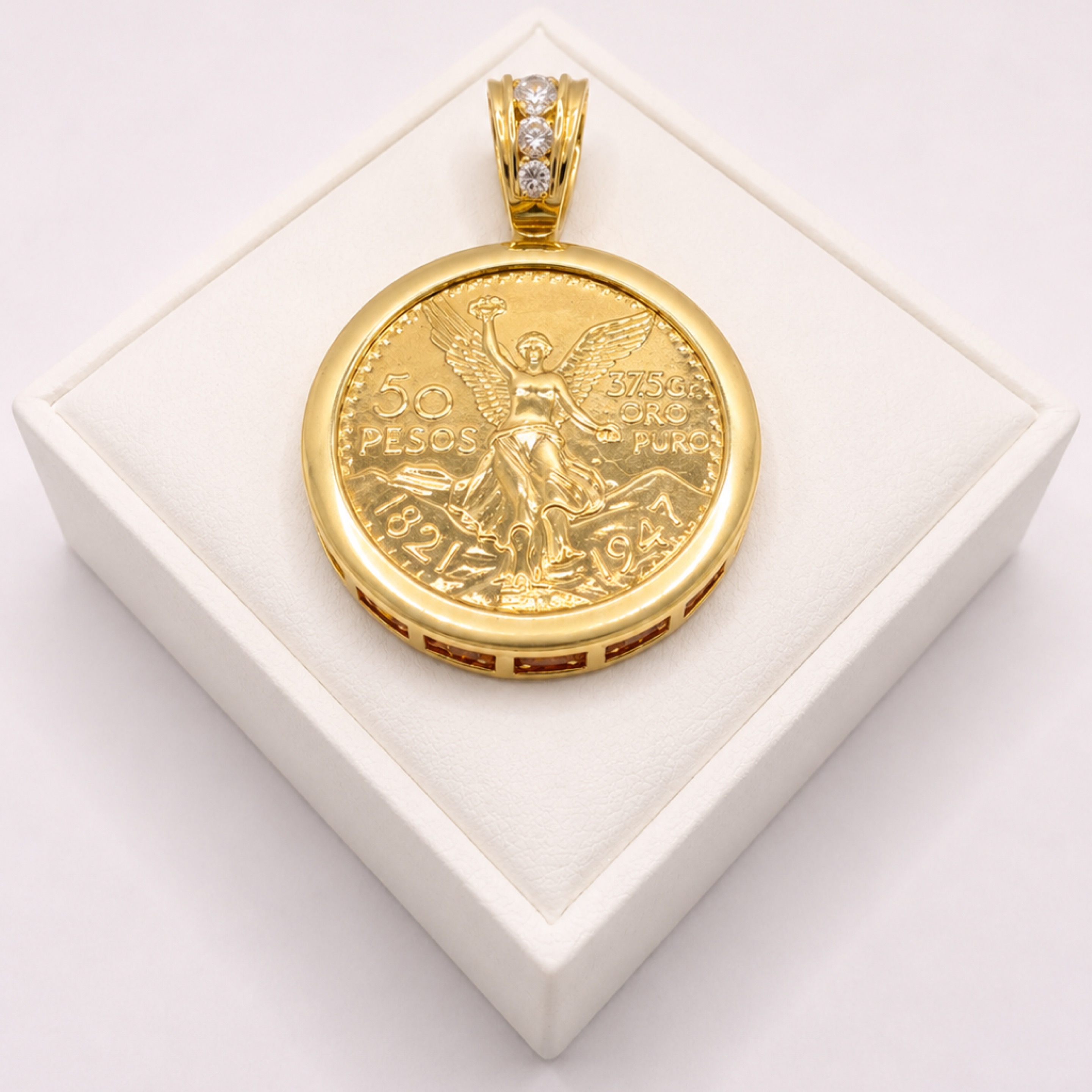 Gold Centenario Pendant 