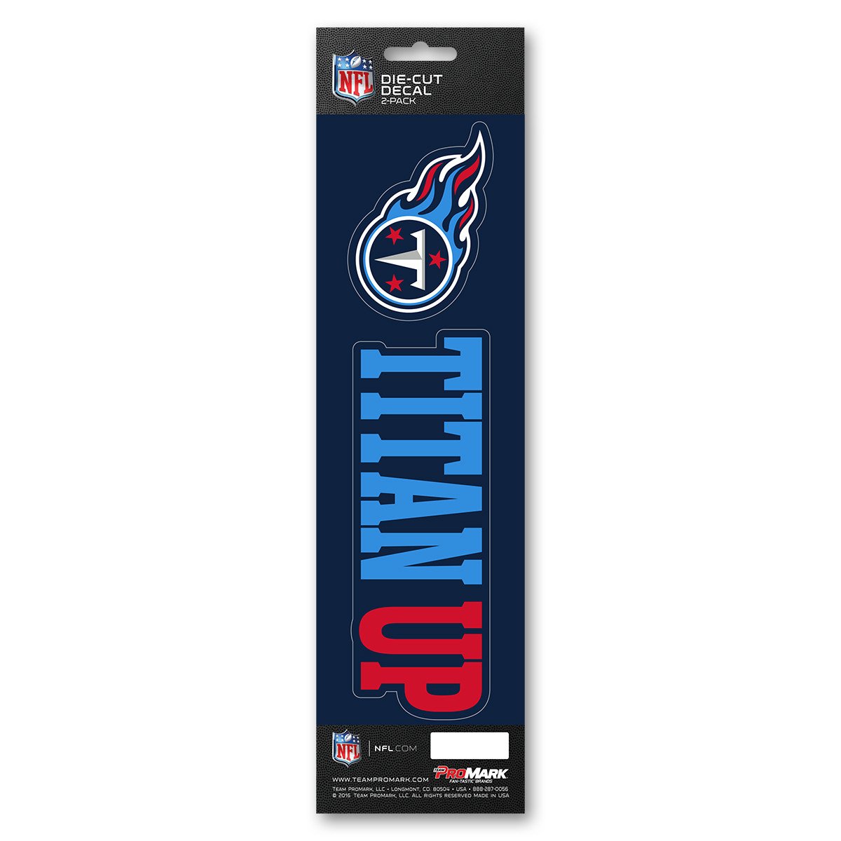 Tennessee Titans Slogan Die Cut Decal 2pk