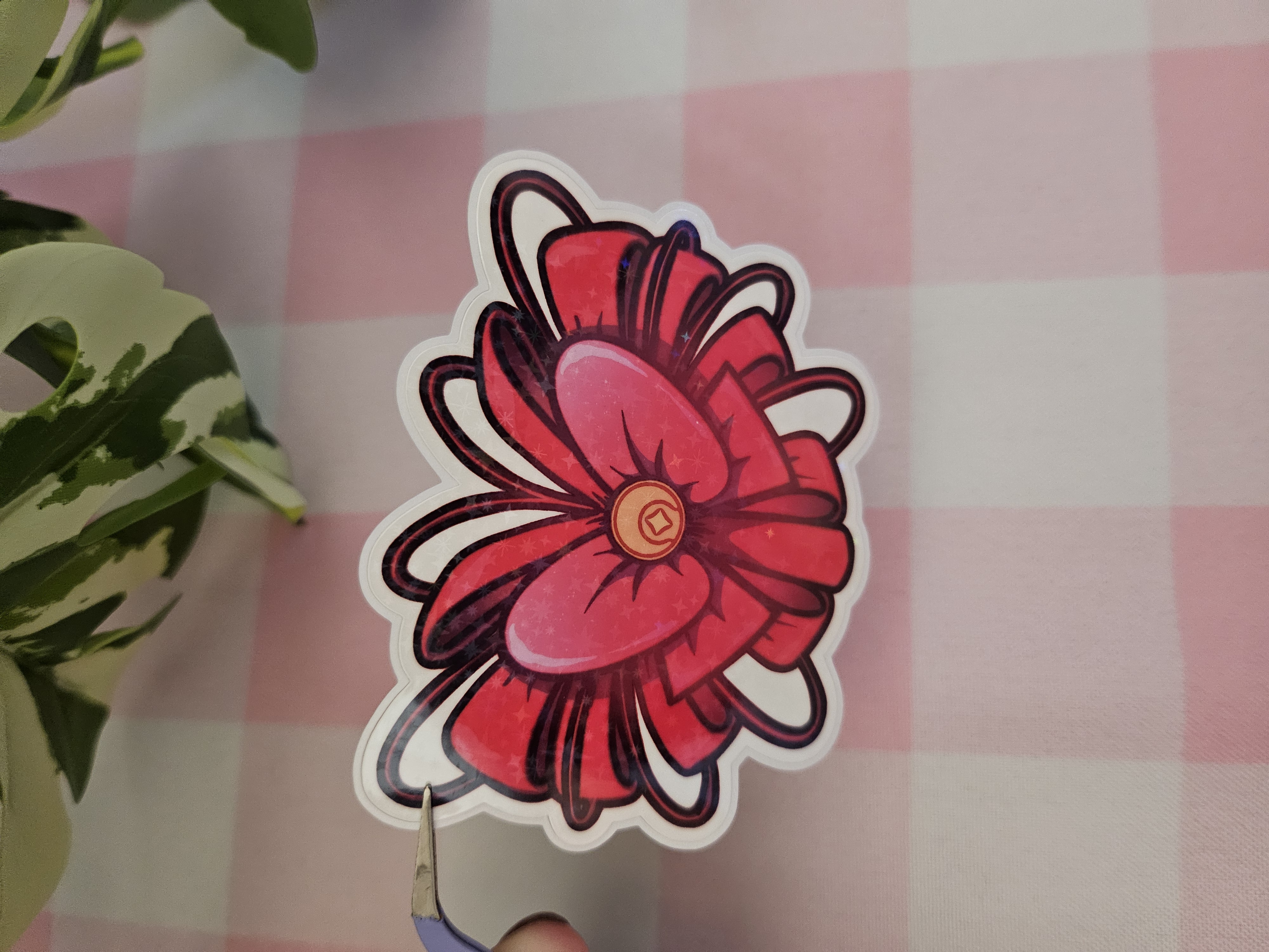 Ribbon Heart Die Cut Sticker
