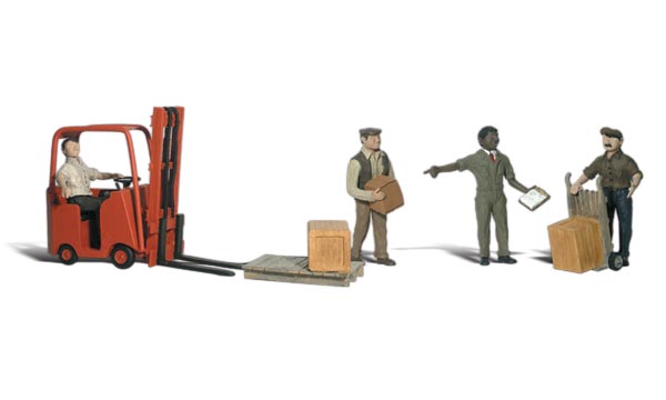 Woodland Scenics Workers With Forklift HO scale