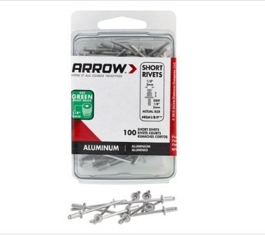Arrow Short Aluminum 1/8 inch Rivets Industrial Pack